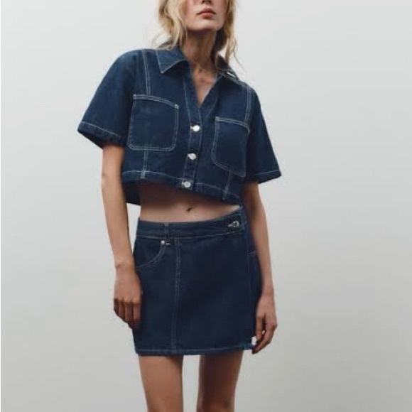 Tops - Denim Crop Top